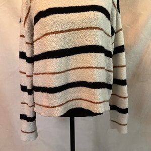 Altar'd State Black and Brown Striped Sweater